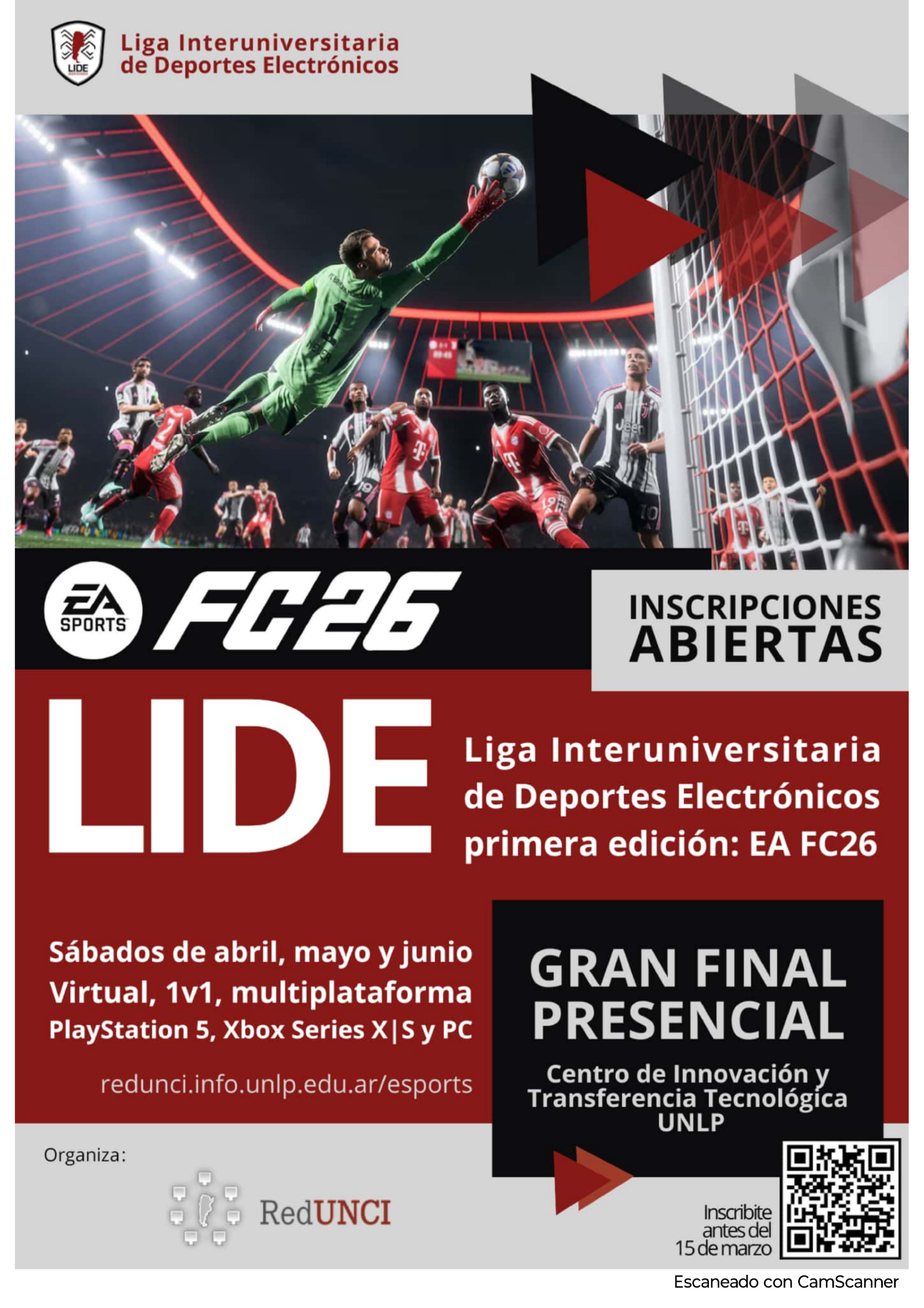 LIDE 1: Primera edición de la Liga Interuniversitaria de Deportes Electrónicos organizada por RedUNCI